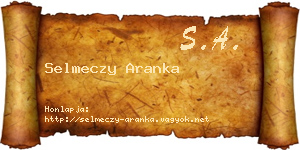 Selmeczy Aranka névjegykártya