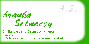 aranka selmeczy business card